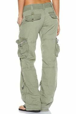 Y2K Aesthetic Cargo Skirt: Low Waist Baggy Parachute Cargo Pants