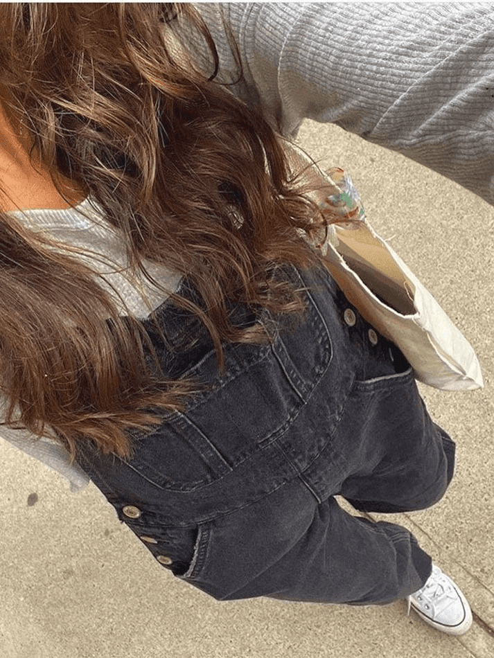 Y2K Aesthetic Cargo Skirt Overall for Women - Grunge Style with Coquette Touch, Vintage Washed Denim