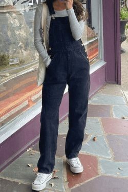 Y2K Aesthetic Cargo Skirt Overall for Women - Grunge Style with Coquette Touch, Vintage Washed Denim