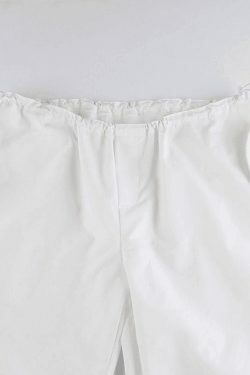 Y2K Aesthetic Cargo Skirt: Relaxed Drawstring Low Waist Cargo Pants for Women