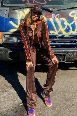 Y2K Aesthetic Cargo Skirt Set with Coquette Style Hoodie - Vintage Street Style Suit