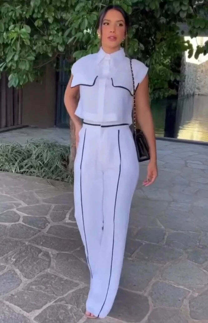 Y2K Aesthetic Cargo Skirt Set with Coquette Style Shirt and Pants - Women's Fashion Y2K Aesthetic Cargo Skirt Set with Coquette Style Shirt and Pants - Women's Fashion