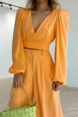 Y2K Aesthetic Cargo Skirt Set with Coquette Style V-Neck Top - Casual Loose Fit