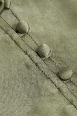 Y2K Aesthetic Cargo Skirt with Asymmetric Hem and Button Deco