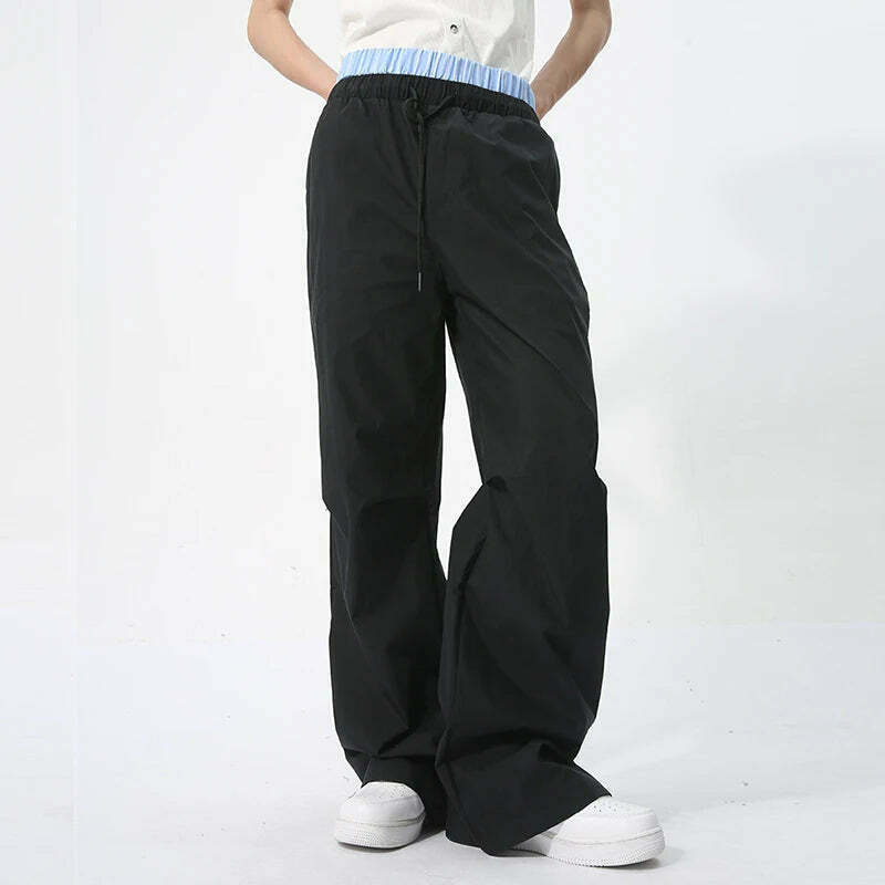 Y2K Aesthetic Cargo Skirt with Boxer Waistband and Pleated Knee Shell