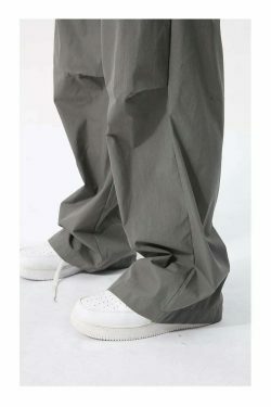 Y2K Aesthetic Cargo Skirt with Boxer Waistband and Pleated Knee Shell