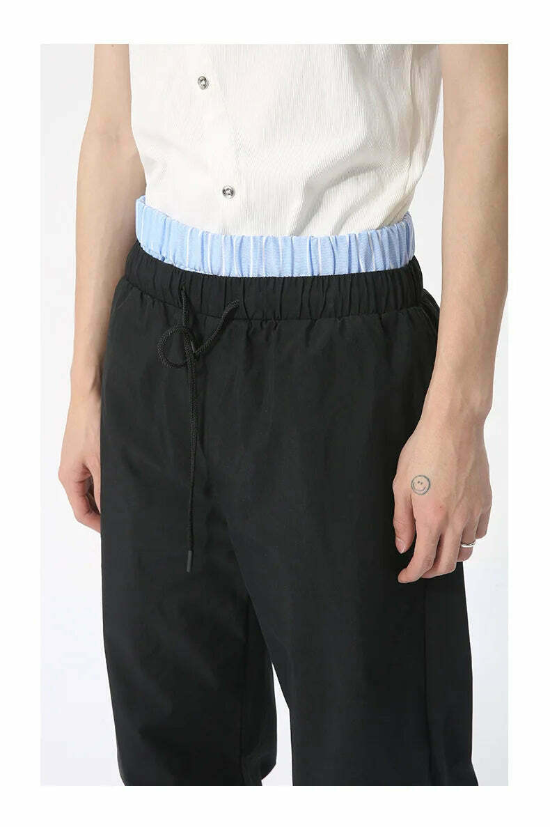 Y2K Aesthetic Cargo Skirt with Boxer Waistband and Pleated Knee Shell