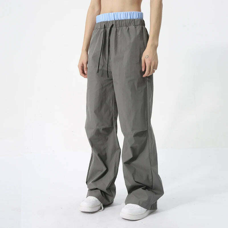 Y2K Aesthetic Cargo Skirt with Boxer Waistband and Pleated Knee Shell