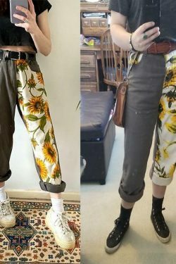 Y2K Aesthetic Cargo Skirt with Casual Floral Print for Women - Coquette Style Grunge Fashion