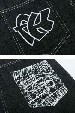 Y2K Aesthetic Cargo Skirt with Contrast Stitching - Coquette Grunge Fashion