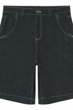 Y2K Aesthetic Cargo Skirt with Contrast Stitching - Coquette Grunge Fashion