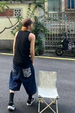 Y2K Aesthetic Cargo Skirt with Contrast Stitching - Coquette Grunge Fashion