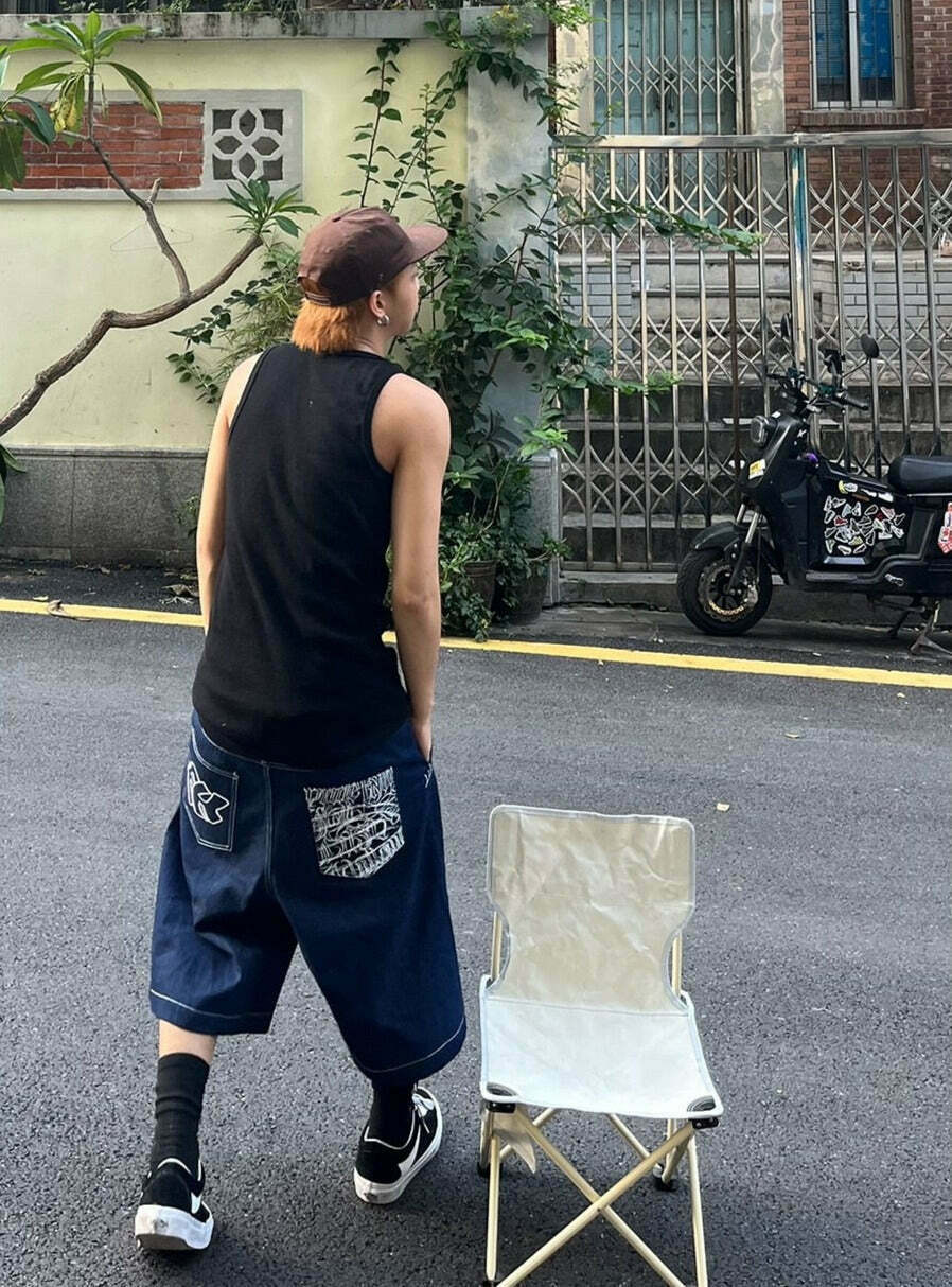 Y2K Aesthetic Cargo Skirt with Contrast Stitching - Coquette Grunge Fashion Y2K Aesthetic Cargo Skirt with Contrast Stitching - Coquette Grunge Fashion