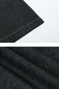 Y2K Aesthetic Cargo Skirt with Contrast Stitching - Coquette Grunge Fashion