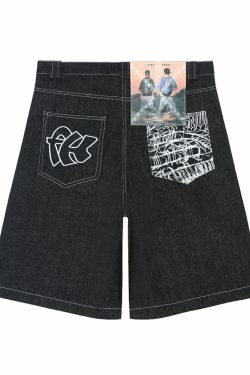 Y2K Aesthetic Cargo Skirt with Contrast Stitching - Coquette Grunge Fashion