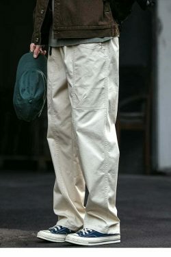 Y2K Aesthetic Cargo Skirt with Coquette Style and Grunge Vibes - Straight Leg Belted Workwear Pants