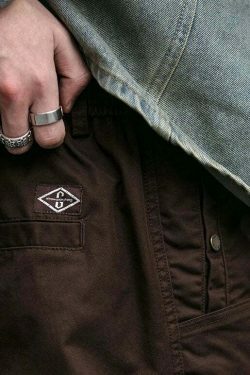 Y2K Aesthetic Cargo Skirt with Coquette Style and Grunge Vibes - Straight Leg Belted Workwear Pants