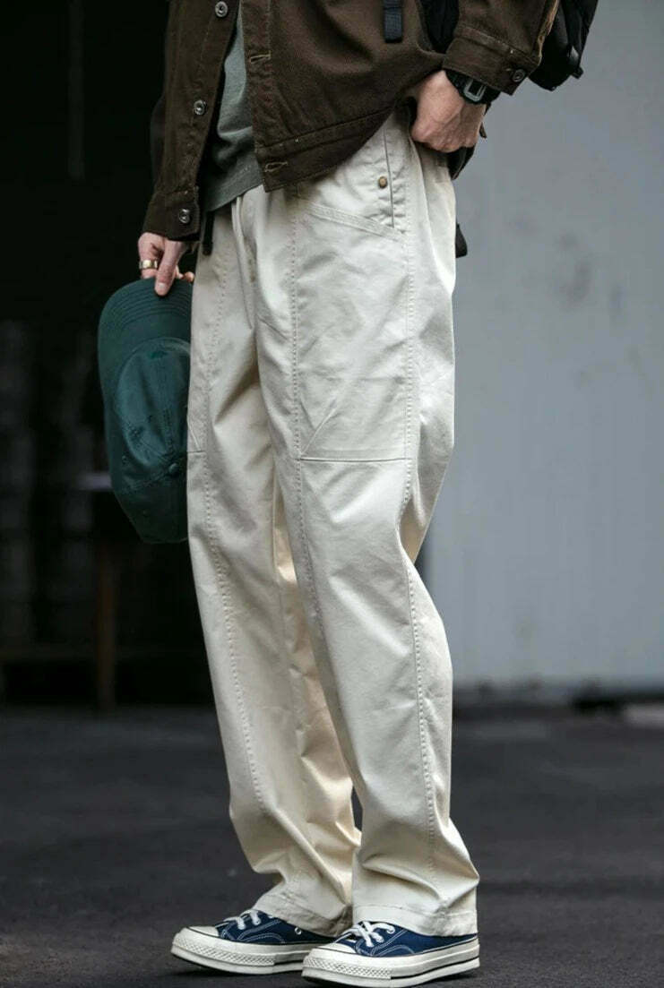 Y2K Aesthetic Cargo Skirt with Coquette Style and Grunge Vibes - Straight Leg Belted Workwear Pants Y2K Aesthetic Cargo Skirt with Coquette Style and Grunge Vibes - Straight Leg Belted Workwear Pants