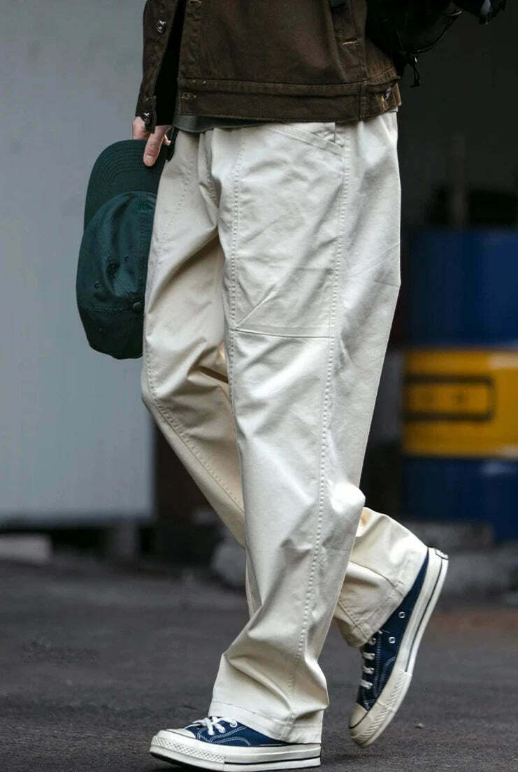 Y2K Aesthetic Cargo Skirt with Coquette Style and Grunge Vibes - Straight Leg Belted Workwear Pants Y2K Aesthetic Cargo Skirt with Coquette Style and Grunge Vibes - Straight Leg Belted Workwear Pants