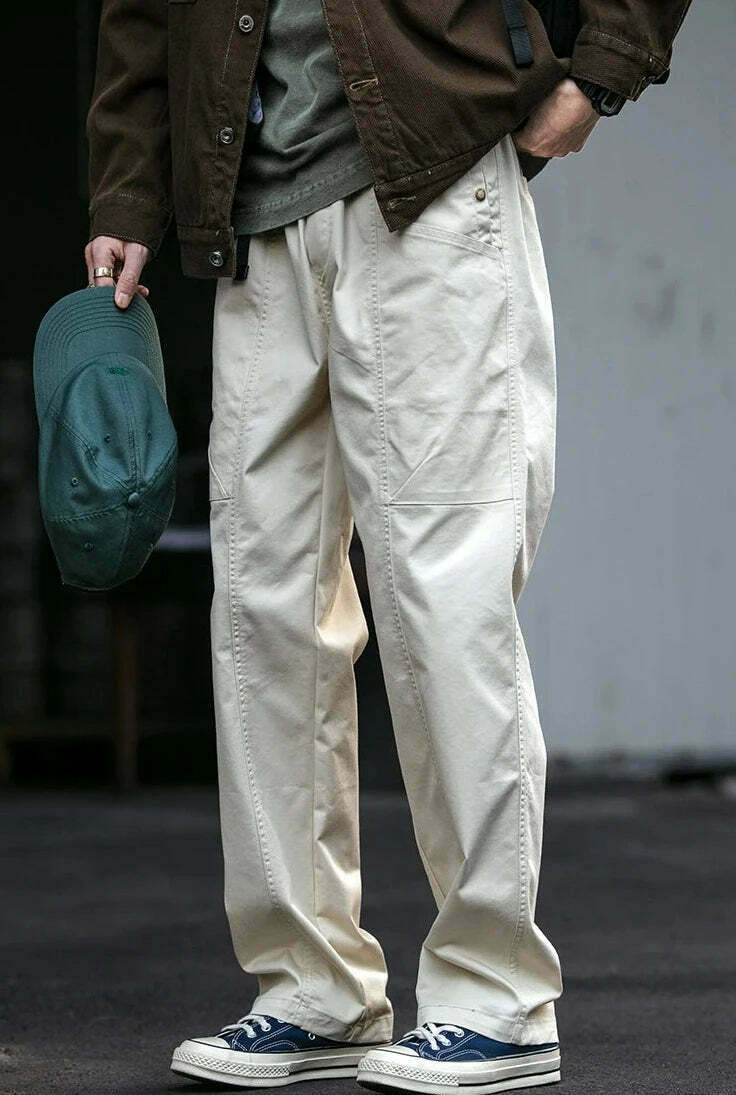 Y2K Aesthetic Cargo Skirt with Coquette Style and Grunge Vibes - Straight Leg Belted Workwear Pants Y2K Aesthetic Cargo Skirt with Coquette Style and Grunge Vibes - Straight Leg Belted Workwear Pants