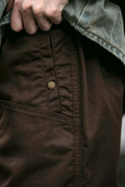 Y2K Aesthetic Cargo Skirt with Coquette Style and Grunge Vibes - Straight Leg Belted Workwear Pants