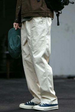 Y2K Aesthetic Cargo Skirt with Coquette Style and Grunge Vibes - Straight Leg Belted Workwear Pants