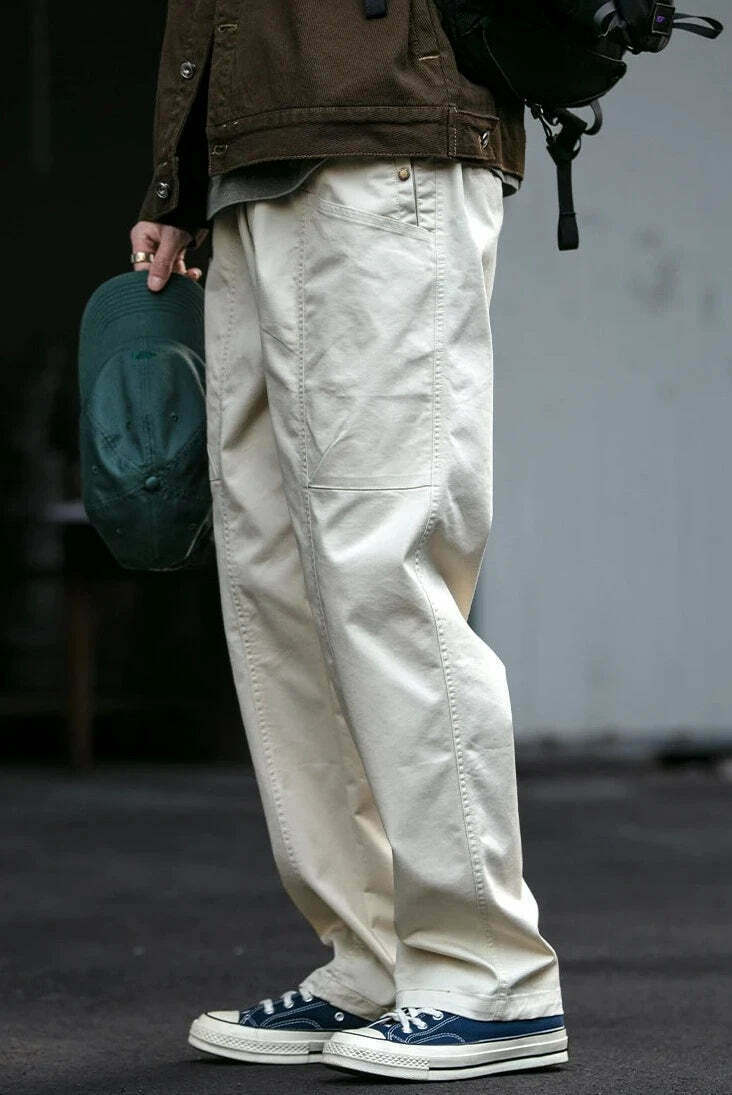 Y2K Aesthetic Cargo Skirt with Coquette Style and Grunge Vibes - Straight Leg Belted Workwear Pants Y2K Aesthetic Cargo Skirt with Coquette Style and Grunge Vibes - Straight Leg Belted Workwear Pants