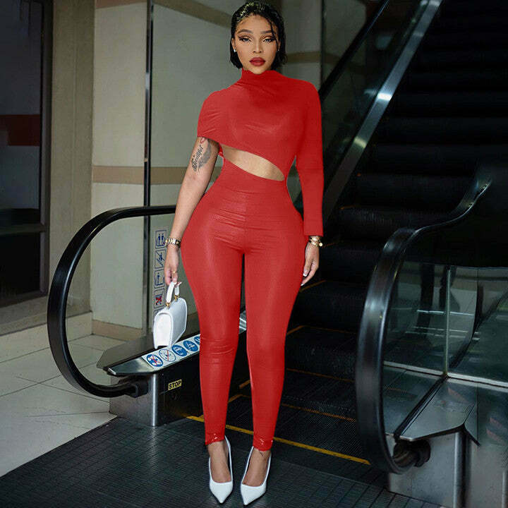 Y2K Aesthetic Cargo Skirt with Coquette Style and Irregular Navel-Baring Jumpsuit Y2K Aesthetic Cargo Skirt with Coquette Style and Irregular Navel-Baring Jumpsuit