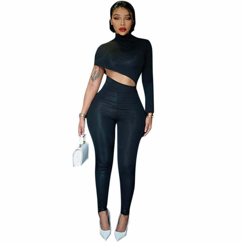 Y2K Aesthetic Cargo Skirt with Coquette Style and Irregular Navel-Baring Jumpsuit Y2K Aesthetic Cargo Skirt with Coquette Style and Irregular Navel-Baring Jumpsuit