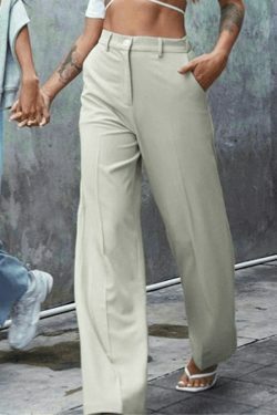 Y2K Aesthetic Cargo Skirt with Draped Straight Leg Tailored Pants