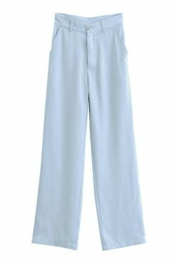 Y2K Aesthetic Cargo Skirt with Draped Straight Leg Tailored Pants