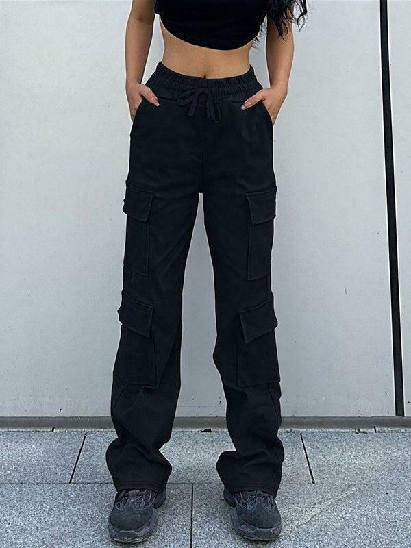 Y2K Aesthetic Cargo Skirt with Drawstring Pockets for Women's Fashion Y2K Aesthetic Cargo Skirt with Drawstring Pockets for Women's Fashion