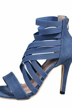 Y2K Aesthetic Cargo Skirt with Elastic Band Stiletto Sandals