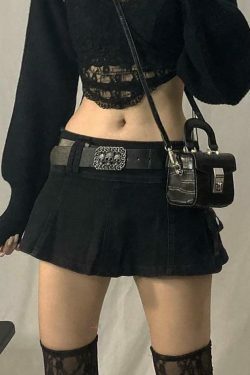 Y2K Aesthetic Cargo Skirt with Inset Shorts for Women - Grunge Style Coquette Fashion