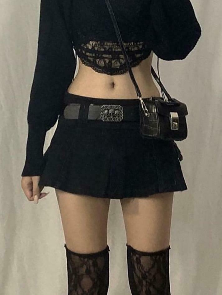 Y2K Aesthetic Cargo Skirt with Inset Shorts for Women - Grunge Style Coquette Fashion Y2K Aesthetic Cargo Skirt with Inset Shorts for Women - Grunge Style Coquette Fashion