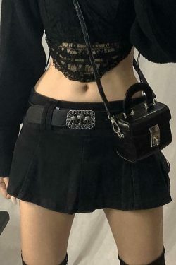 Y2K Aesthetic Cargo Skirt with Inset Shorts for Women - Grunge Style Coquette Fashion