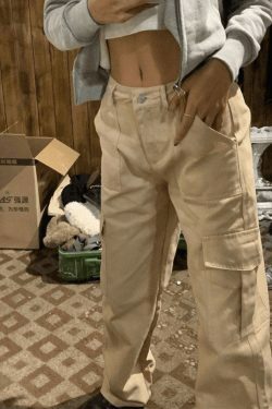 Y2K Aesthetic Cargo Skirt with Pocket Design for Women - Coquette Fashion Statement