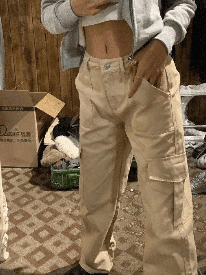 Y2K Aesthetic Cargo Skirt with Pocket Design for Women - Coquette Fashion Statement Y2K Aesthetic Cargo Skirt with Pocket Design for Women - Coquette Fashion Statement