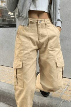 Y2K Aesthetic Cargo Skirt with Pocket Design for Women - Coquette Fashion Statement