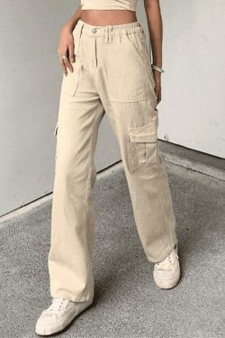 Y2K Aesthetic Cargo Skirt with Pocket Detail for Women - Coquette Grunge Style