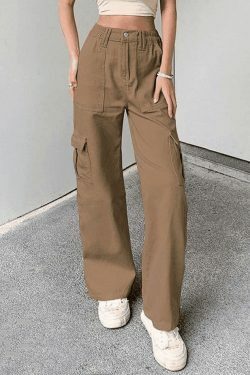 Y2K Aesthetic Cargo Skirt with Pocket Detail for Women - Coquette Grunge Style