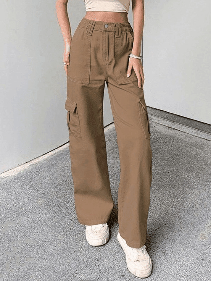 Y2K Aesthetic Cargo Skirt with Pocket Detail for Women - Coquette Grunge Style Y2K Aesthetic Cargo Skirt with Pocket Detail for Women - Coquette Grunge Style