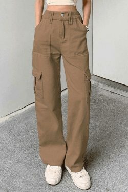 Y2K Aesthetic Cargo Skirt with Pocket Detail for Women - Coquette Grunge Style