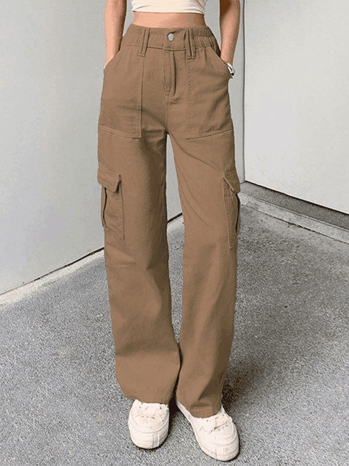 Y2K Aesthetic Cargo Skirt with Pocket Detail for Women - Coquette Grunge Style Y2K Aesthetic Cargo Skirt with Pocket Detail for Women - Coquette Grunge Style