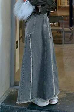 Y2K Aesthetic Cargo Skirt with Raw Edge Patchwork Detail - Coquette Fashion for Women