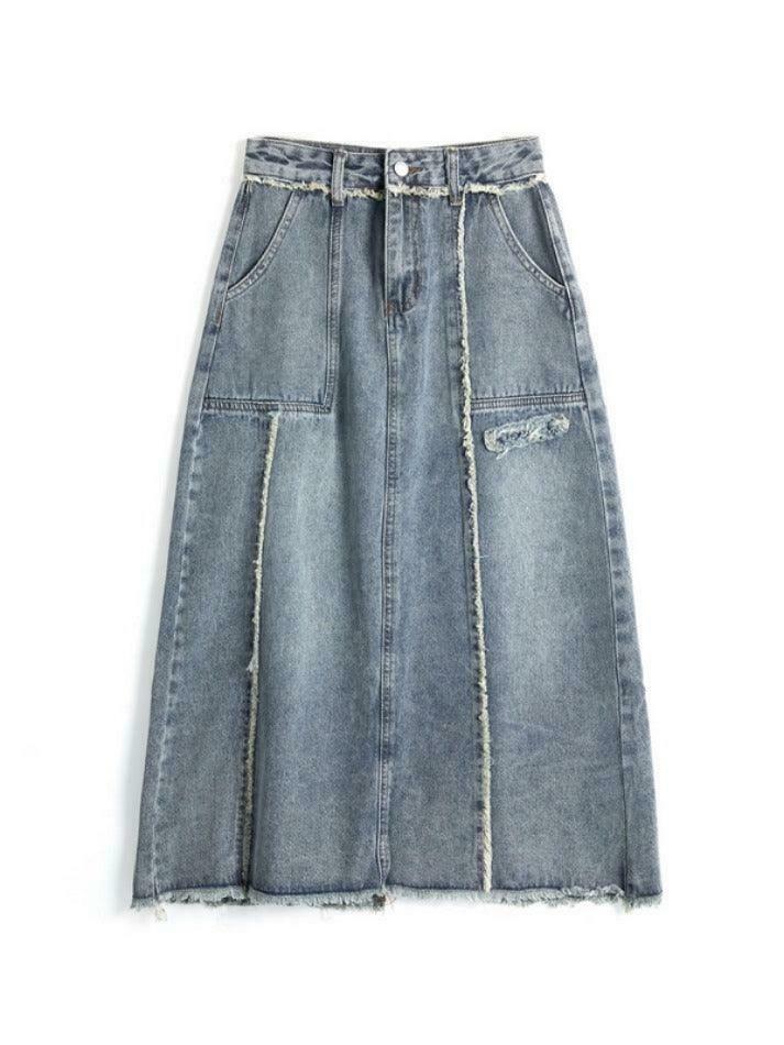 Y2K Aesthetic Cargo Skirt with Raw Edge Patchwork Detail - Coquette Fashion for Women Y2K Aesthetic Cargo Skirt with Raw Edge Patchwork Detail - Coquette Fashion for Women