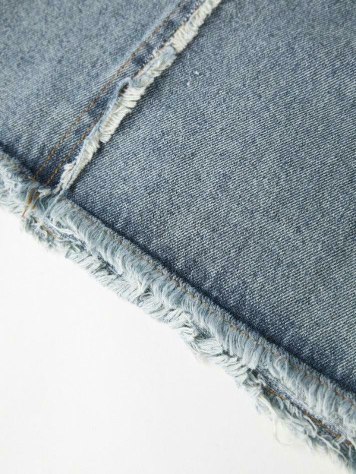 Y2K Aesthetic Cargo Skirt with Raw Edge Patchwork Detail - Coquette Fashion for Women Y2K Aesthetic Cargo Skirt with Raw Edge Patchwork Detail - Coquette Fashion for Women