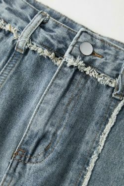 Y2K Aesthetic Cargo Skirt with Raw Edge Patchwork Detail - Coquette Fashion for Women