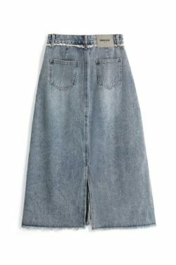 Y2K Aesthetic Cargo Skirt with Raw Edge Patchwork Detail - Coquette Fashion for Women