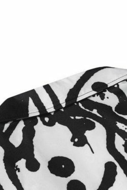 Y2K Aesthetic Cartoon Print Button Down Shirt for Women - Coquette Style Grunge Fashion